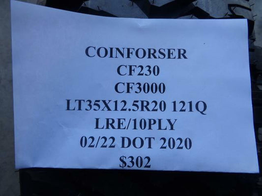1 New Tire COINFORSER CF3000 LT 35 12.5 20 121Q LRE/10PLY CF230 SU7