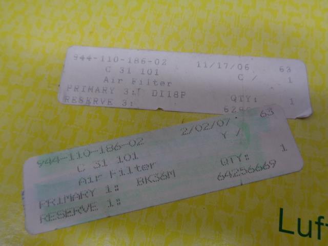 Mann Filter for Porsche 944 New TWO PACK C31 01 944 110 186 02 R25T5