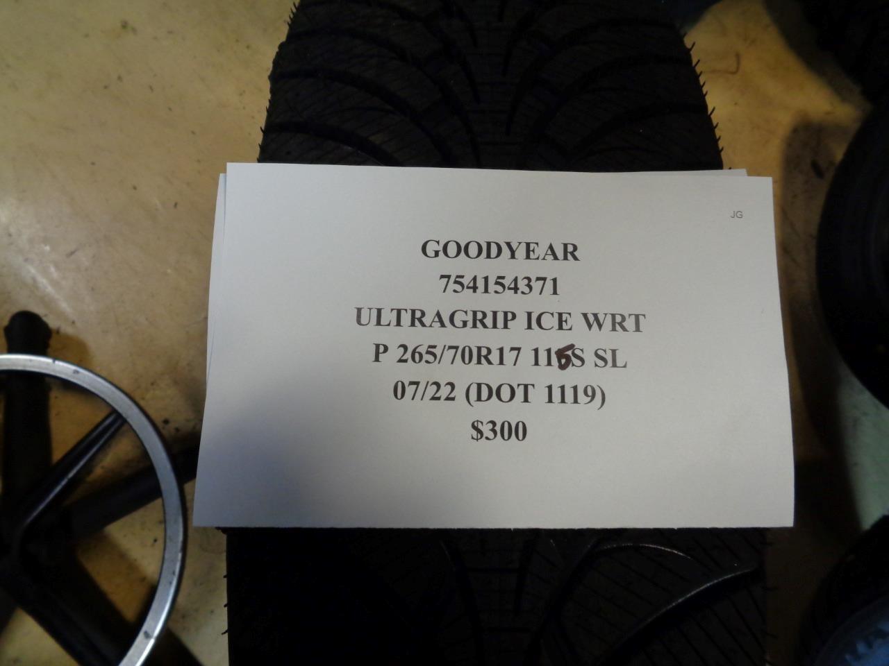1 NEW TIRE GOODYEAR ULTRAGRIP ICE WRT 265 70 17 115S SL 754154371