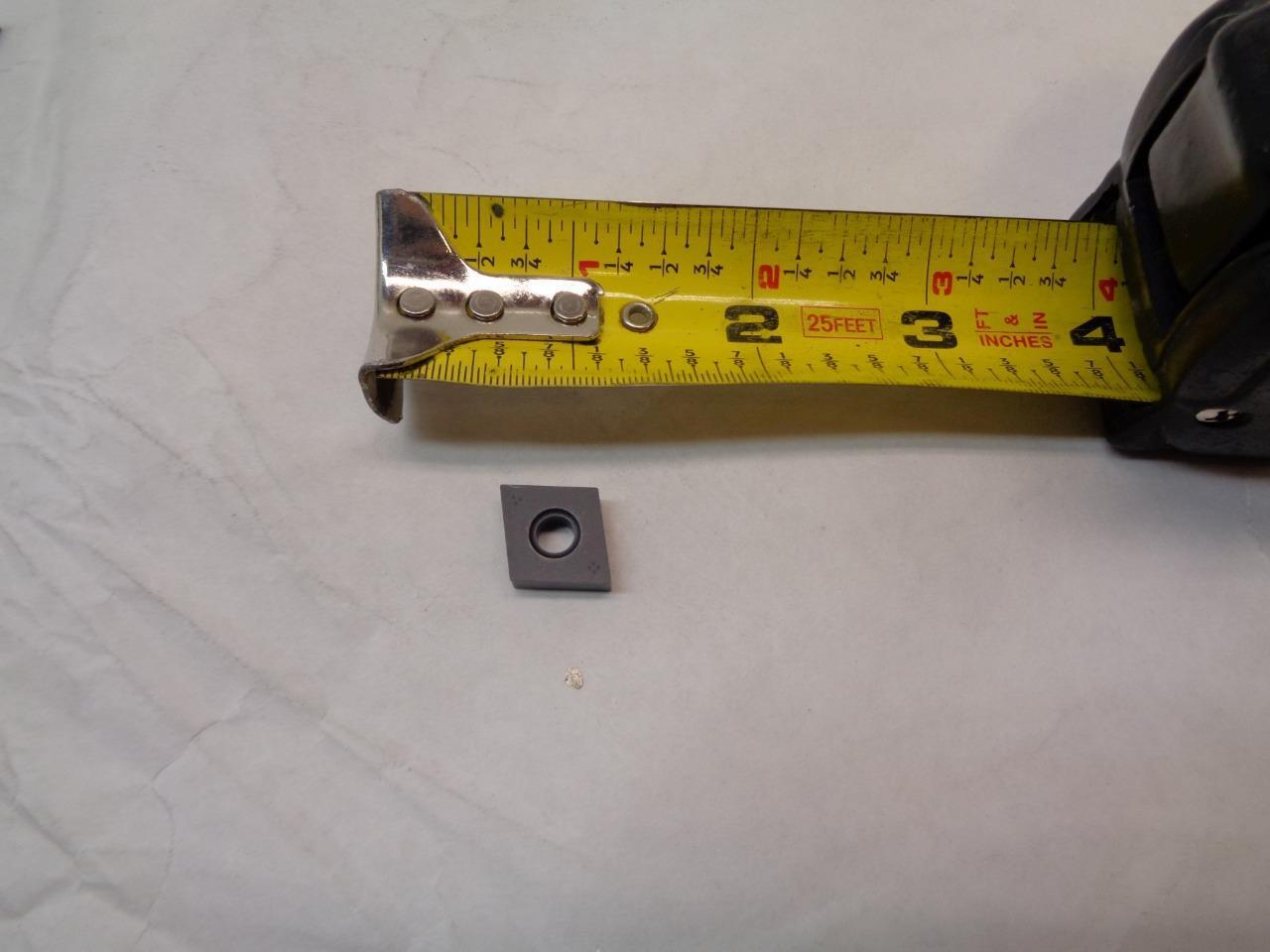 UNBRANDED 100pc DIAMOND CARBIDE .2045" THICK .200" HOLE ID MILLING INSERTS R22T2