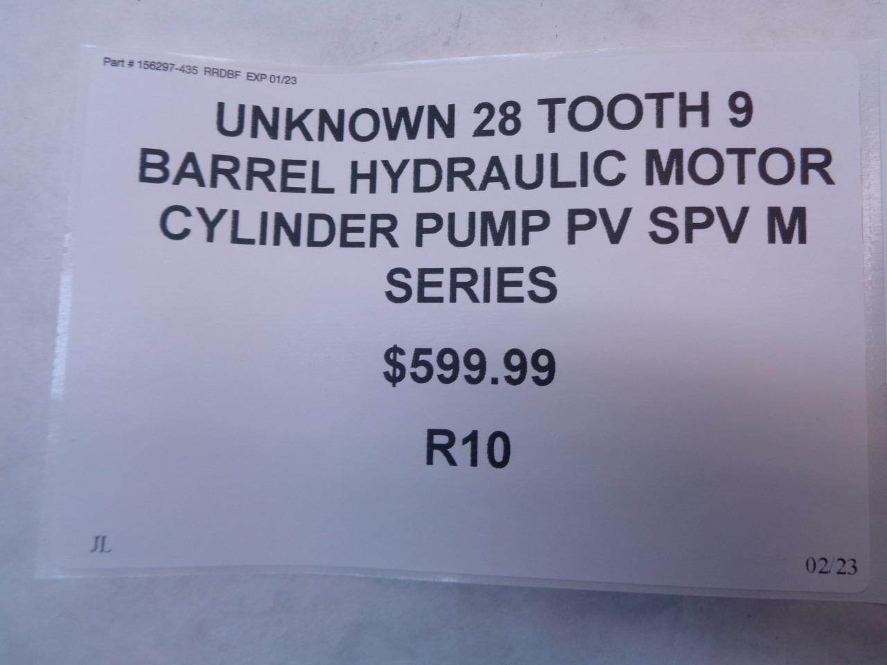 UNKNOWN 28 TOOTH 9 BARREL HYDRAULIC MOTOR CYLINDER PUMP PV SPV M SERIES R10