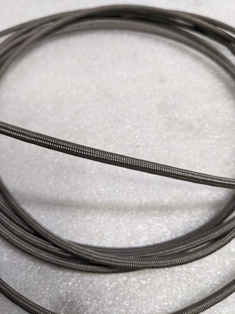 UNBRANDED BRAIDED METALLIC BRAKE HOSE 14' TEFLON LINED 3/16" OD 1/16" ID NEW R3