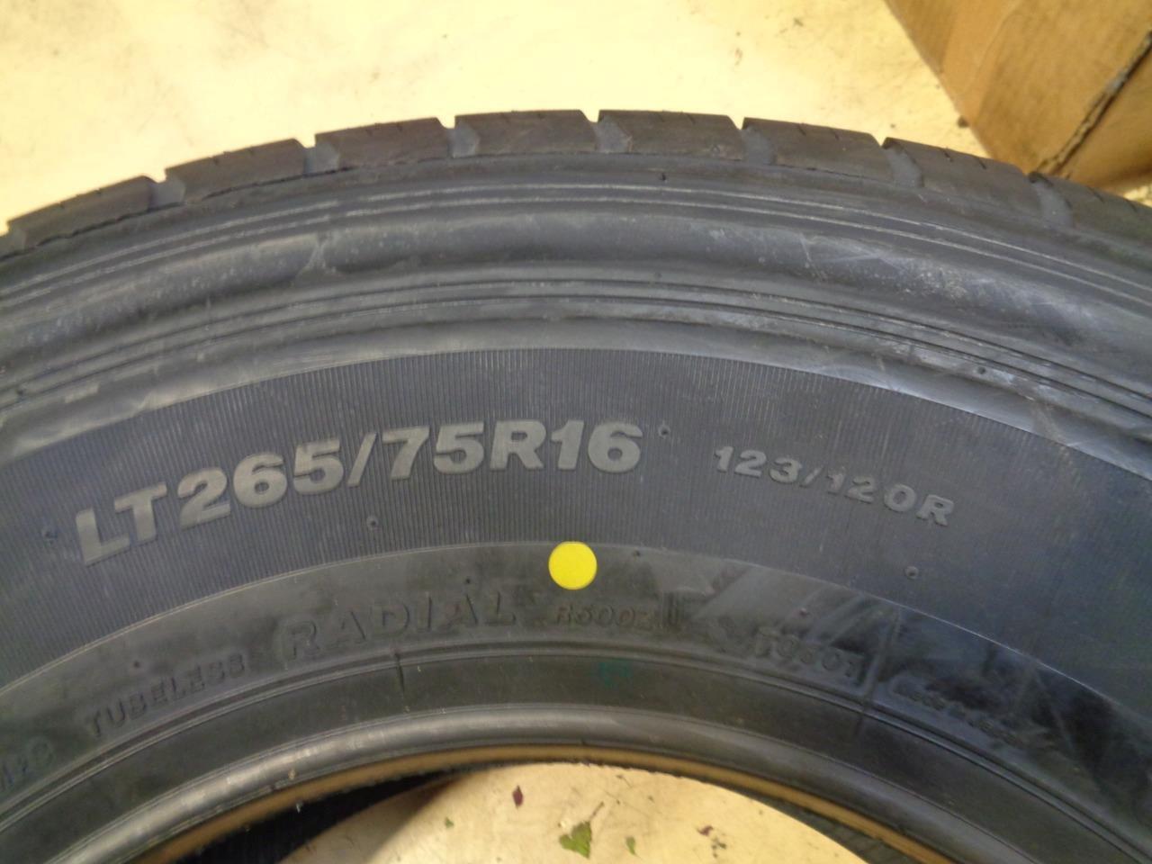 BRIDGESTONE DURAVIS R500HD LT 265 75 16 123/120R LRE 10PLY HIGHWAY TIRE 191877