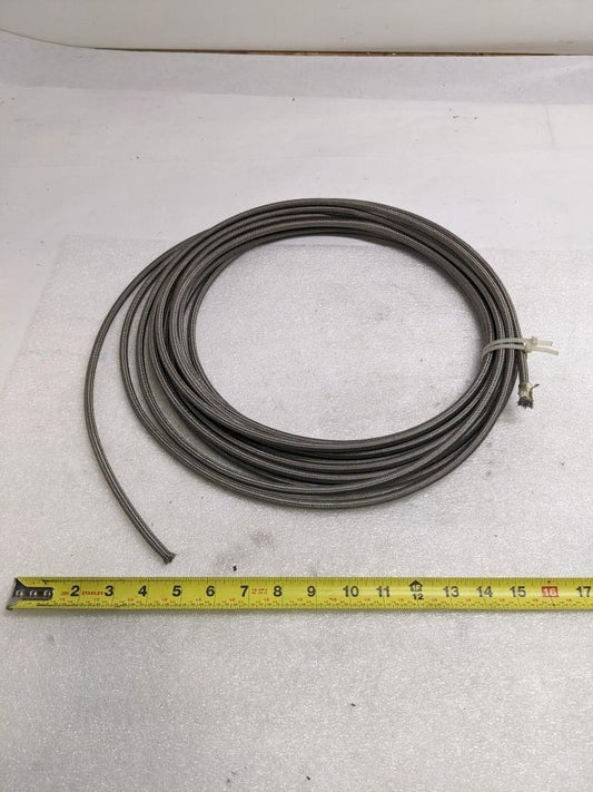 UNBRANDED BRAIDED METALLIC BRAKE HOSE 61' TEFLON LINED 5/16" OD 3/16" ID NEW R3