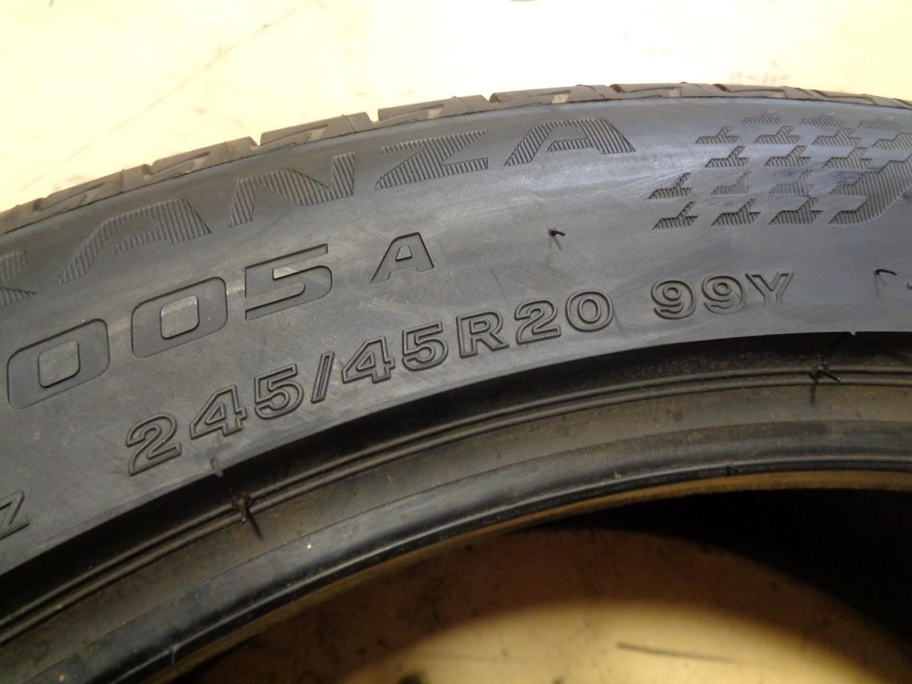 BRIDGESTONE TURANZA T005 RFT P 245 45 20 99Y SL TIRE 005966 BQ3