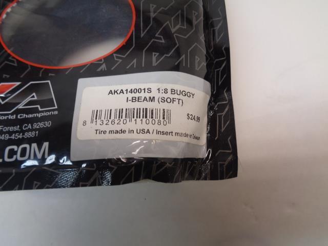 NEW PAIR OF AKA 14001S RC 1:8 OFF ROAD BUGGY I-BEAM SOFT TIRES SR