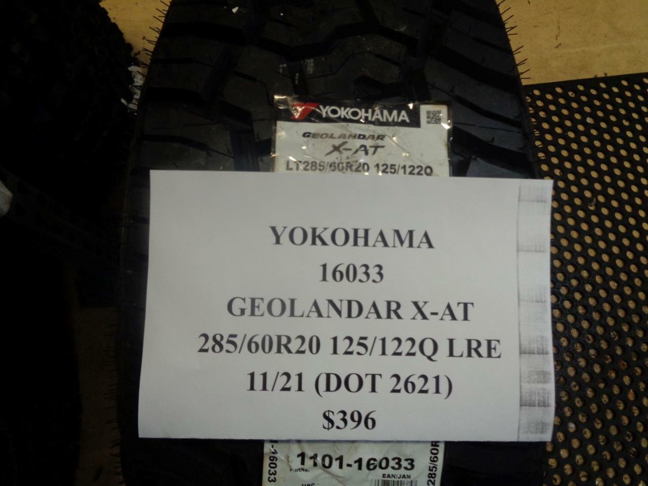 1 NEW YOKOHAMA GEOLANDER X-AT LT 285 60 20 125/122Q TIRE LRE 16033