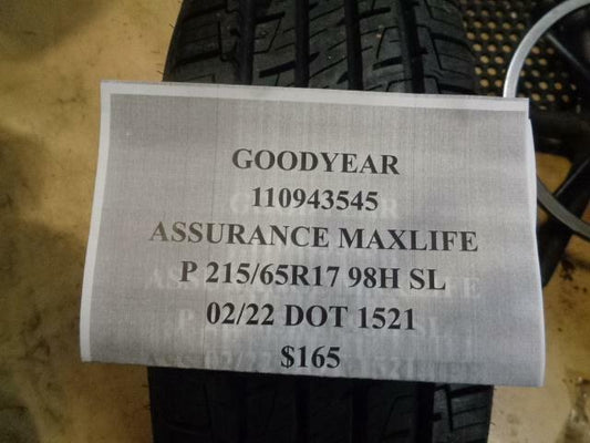 1 New Tire GOODYEAR Assurance MaxLife P 215 65 17 98H SL 110943545