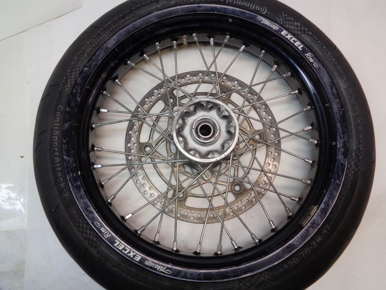 USED EXCEL TAKASAGO 17X3.5 WHEEL CONTINENTAL CONTISPORT ATTACK 2 120/70ZR17 SR