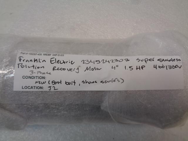 FRANKLIN ELECTRIC SUPER STAINLESS POLLUTION RECOVERY MOTOR 4" 2345242303 J2