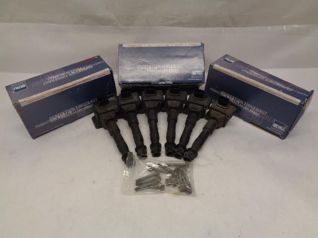 Used Pack of 6 Beru Ignition Coils for 997 Porsche ZS178 0 040 100 178 R25T3