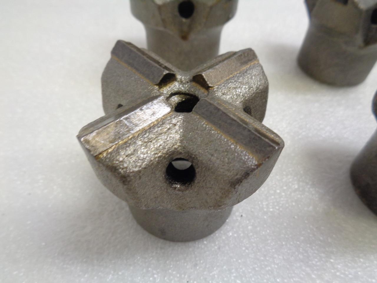 1 NEW PACK OF 6 CARBIDE-TIPPED FOUR POINT 2-1/4" ROCK DRILL BITS R22T8