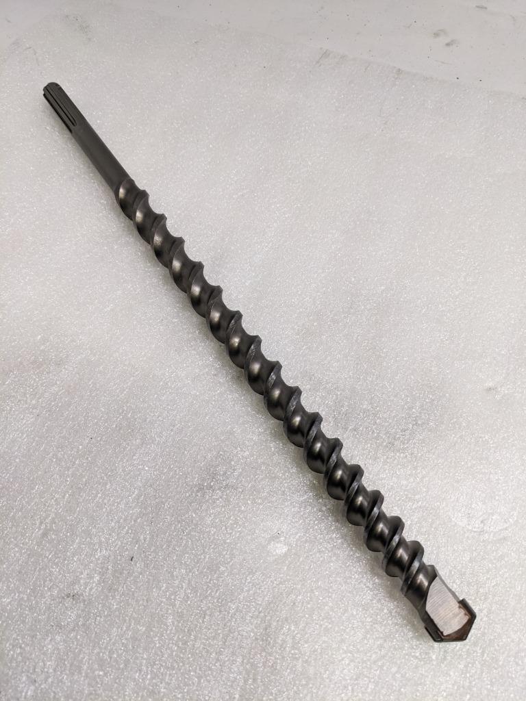 UNBRANDED SDS-MAX CARBIDE TIPPED DRILL 1" X 20-1/2" 4-CUTTER USED D0