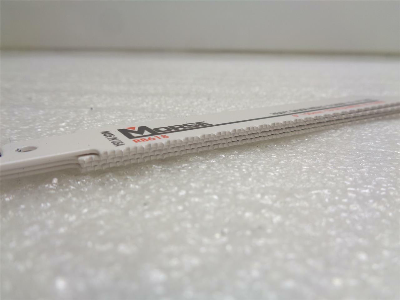 NEW 4 PACK MORSE 6 INCH RECIPROCATING SAW BLADES 10 TPI RB618 SP2T1