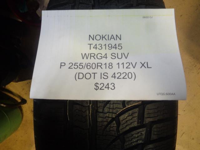 2 NOKIAN WRG4 SUV P 255 60 18 112V XL ALL WEATHER TIRES T431945 BQ4