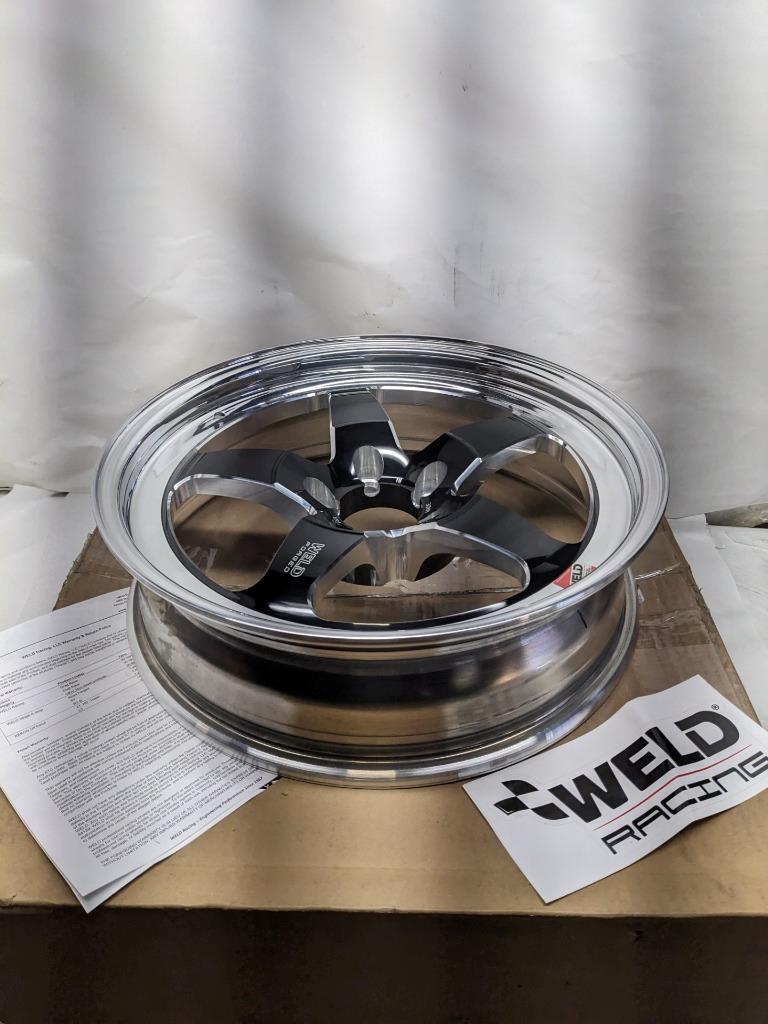 1 WELD 71HB8050A21A S71 WHEEL 18X5 5X114.3 ET-23 BLACK CENTER POLISHED NEW B2