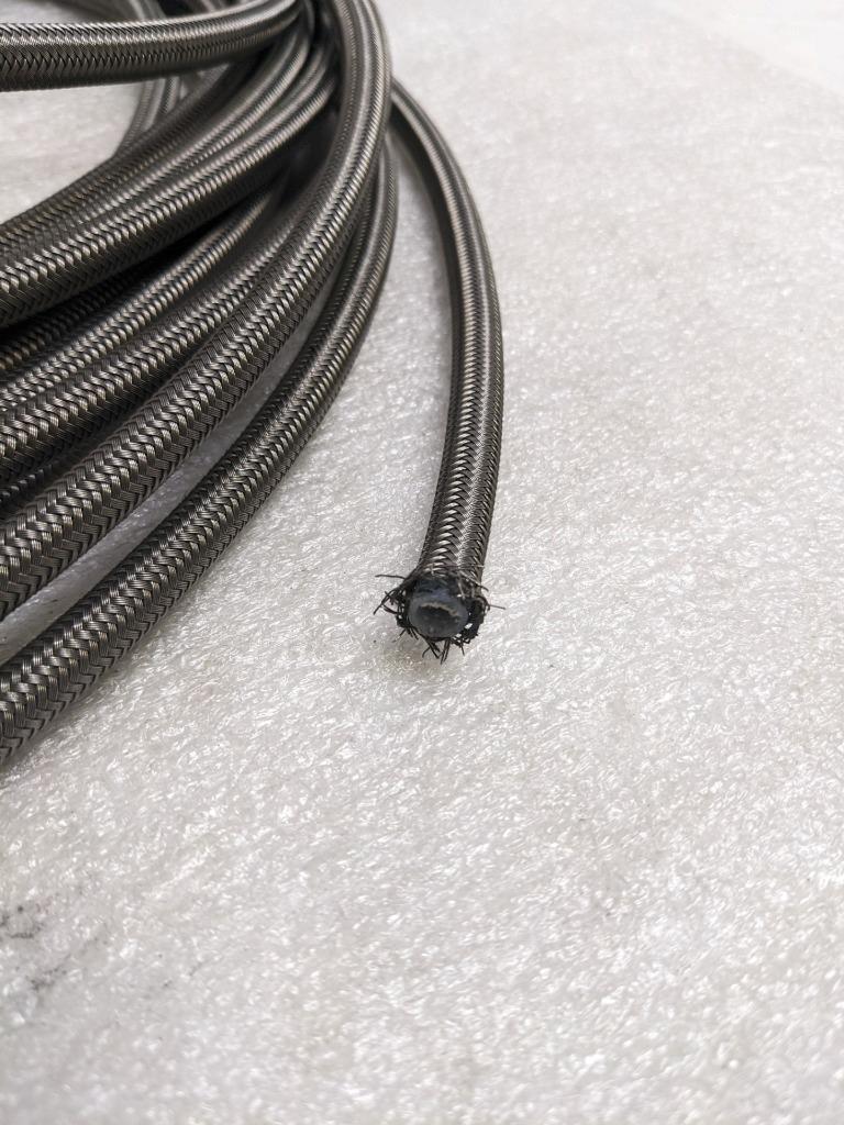 UNBRANDED BRAIDED SS 37' HOSE 3/8" OD 1/4" ID PLASTIC LINING NEW R5TA