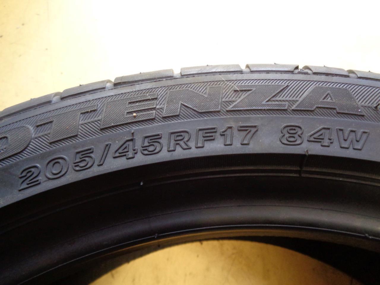 BRIDGESTONE POTENZA RE050A RFT P 205 45 17 87W SL TIRE 068621 BQ4