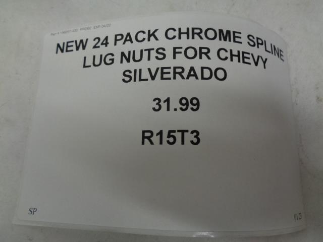 1 NEW 24 PACK CHROME SPLINE LUG NUTS FOR CHEVY SILVERADO R15T3