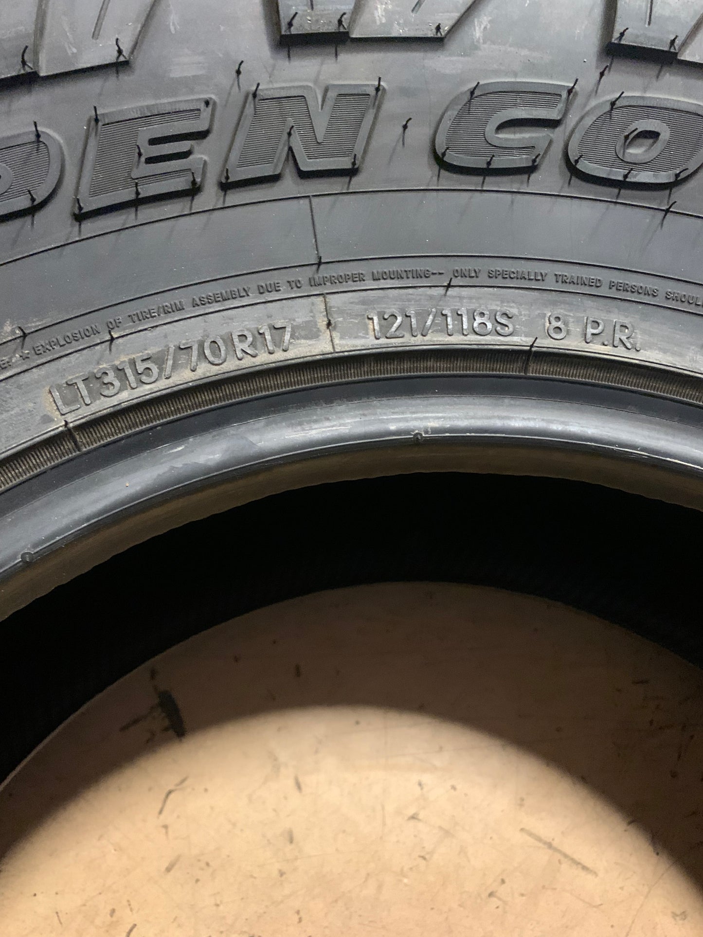 DTO TOYO OPEN COUNTRY A/T III BSW LT 315 70 17 121/118S 8PLY ALL TERRAIN TIRE 355590