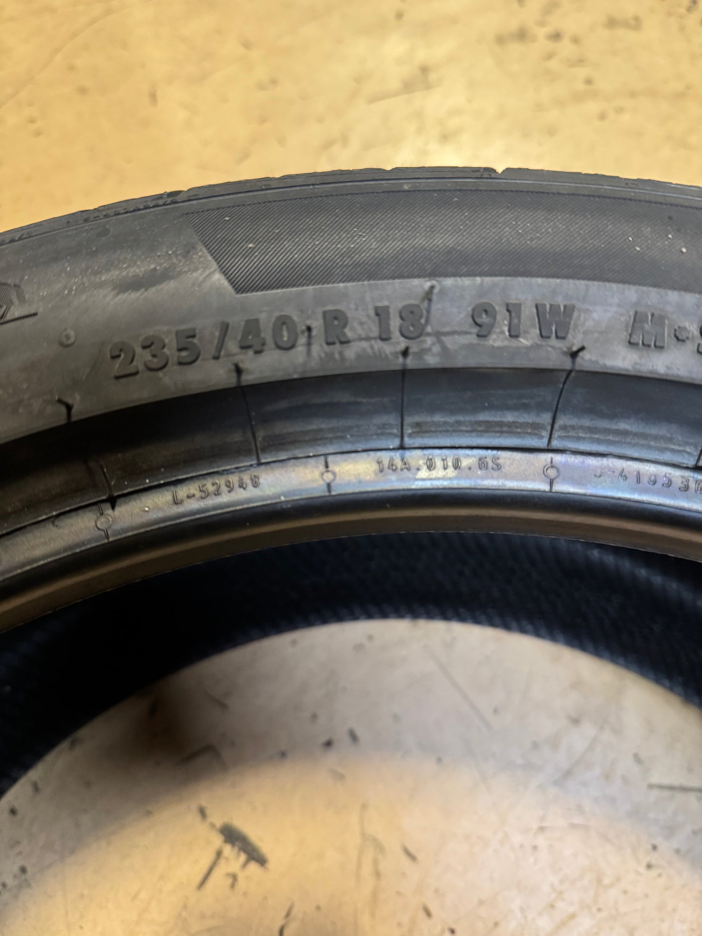 CONTINENTAL PROCONTACT RX BSW P 235 40 18 91W ALL SEASON TIRE 15579290000