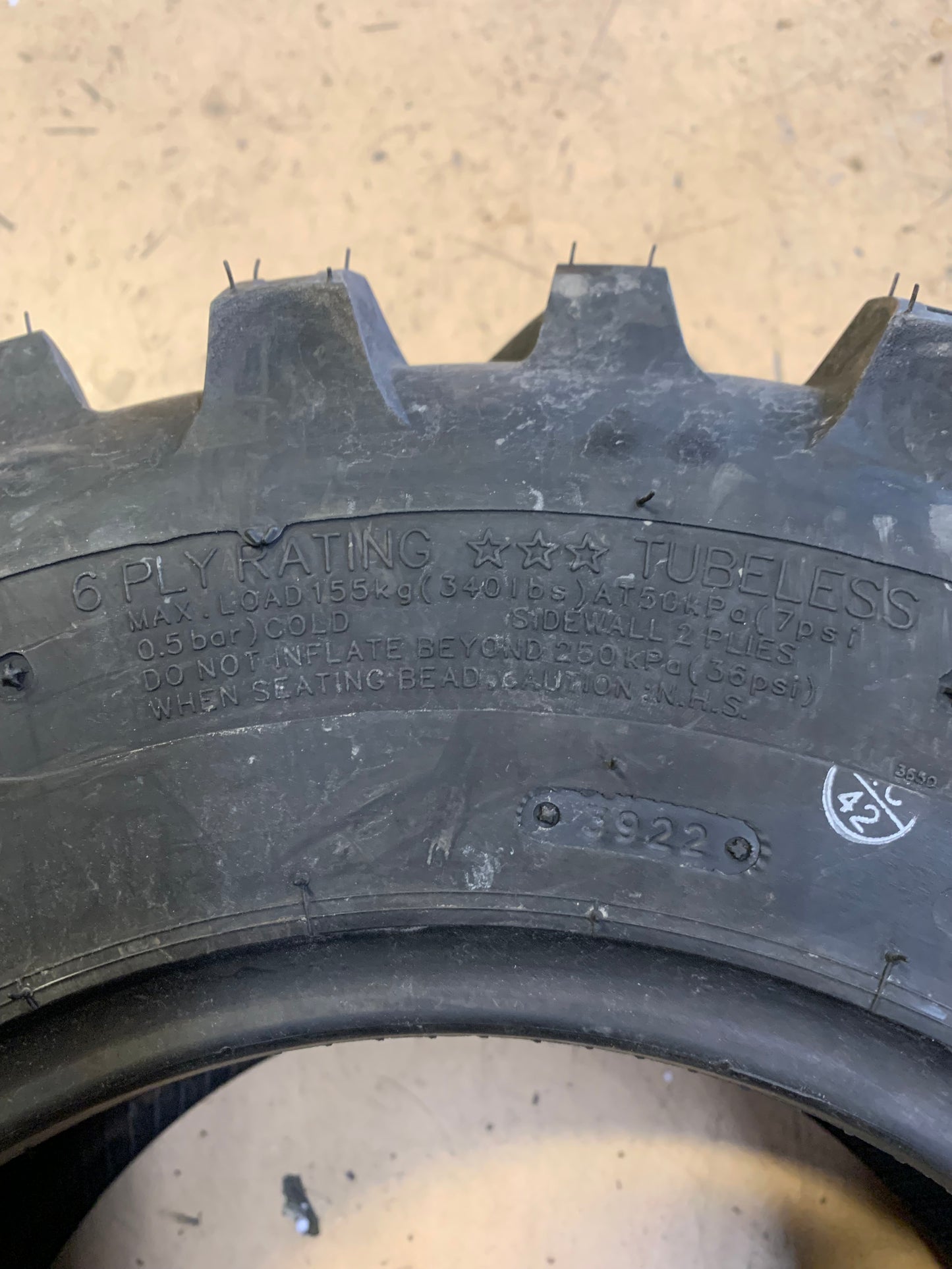 KENDA BEAR CLAW XL BSW AT 25 8 12 6PLY AT UTV TIRE 82991246C1
