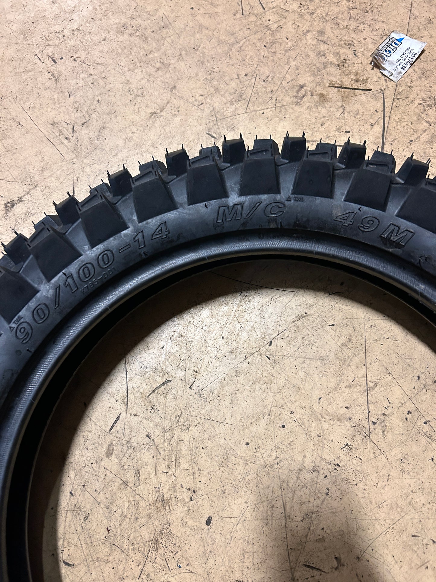 KENDA MILLVILLE II BSW 90 100 14 49M REAR DIRT BIKE TIRE 047851404B0