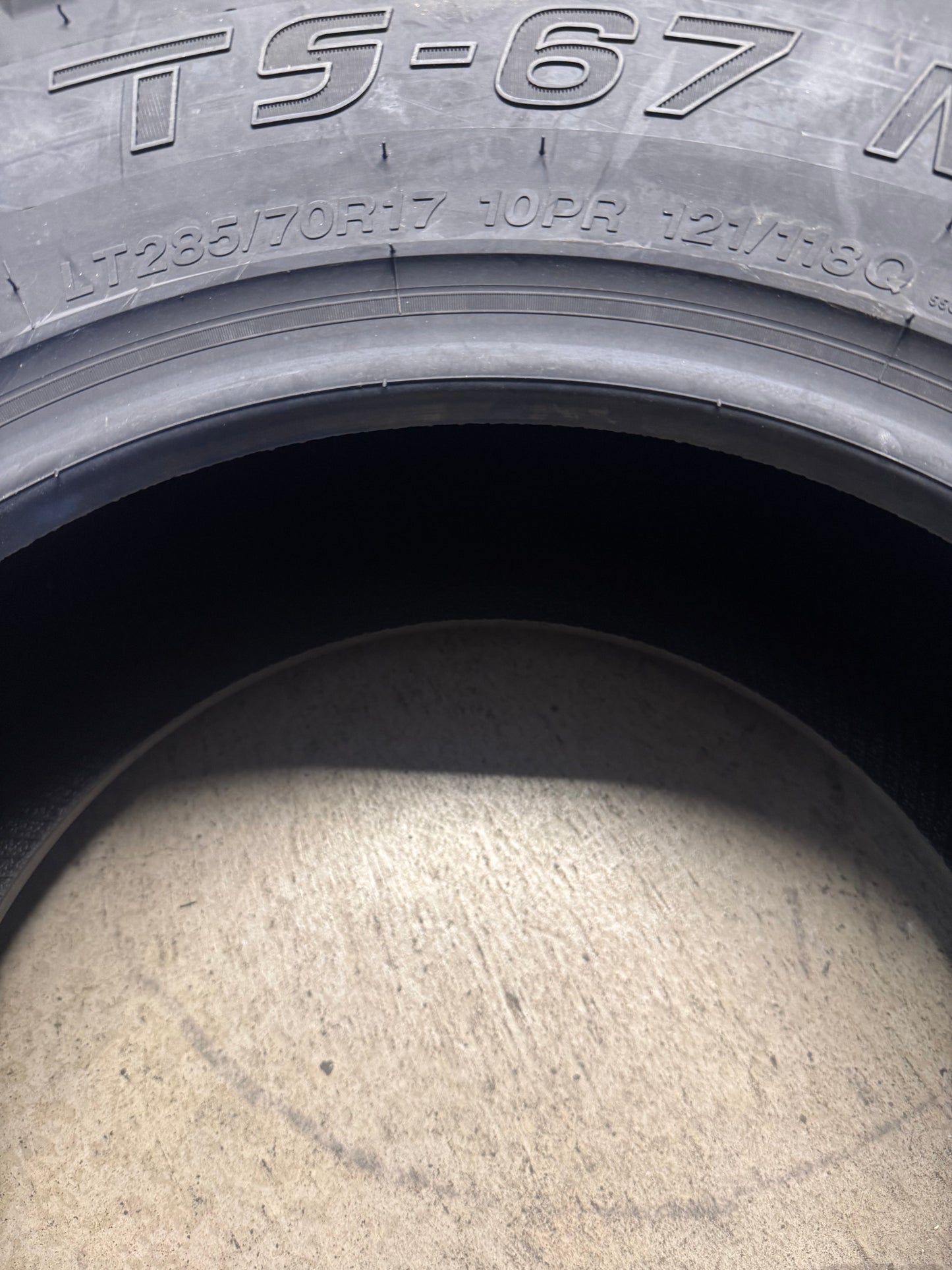 NOS TBB TIRES TS-67 M/T BSW LT 285 70 17 121/118Q 10PLY MUD TERRAIN TIRE HKFB9MB