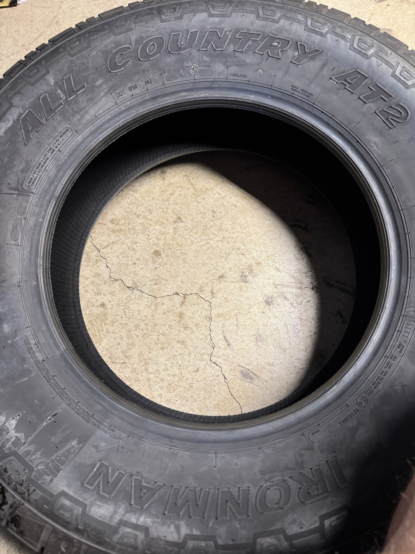 IRONMAN ALL COUNTRY AT2 BSW P 265 70 18 116T ALL TERRAIN TIRE 7628