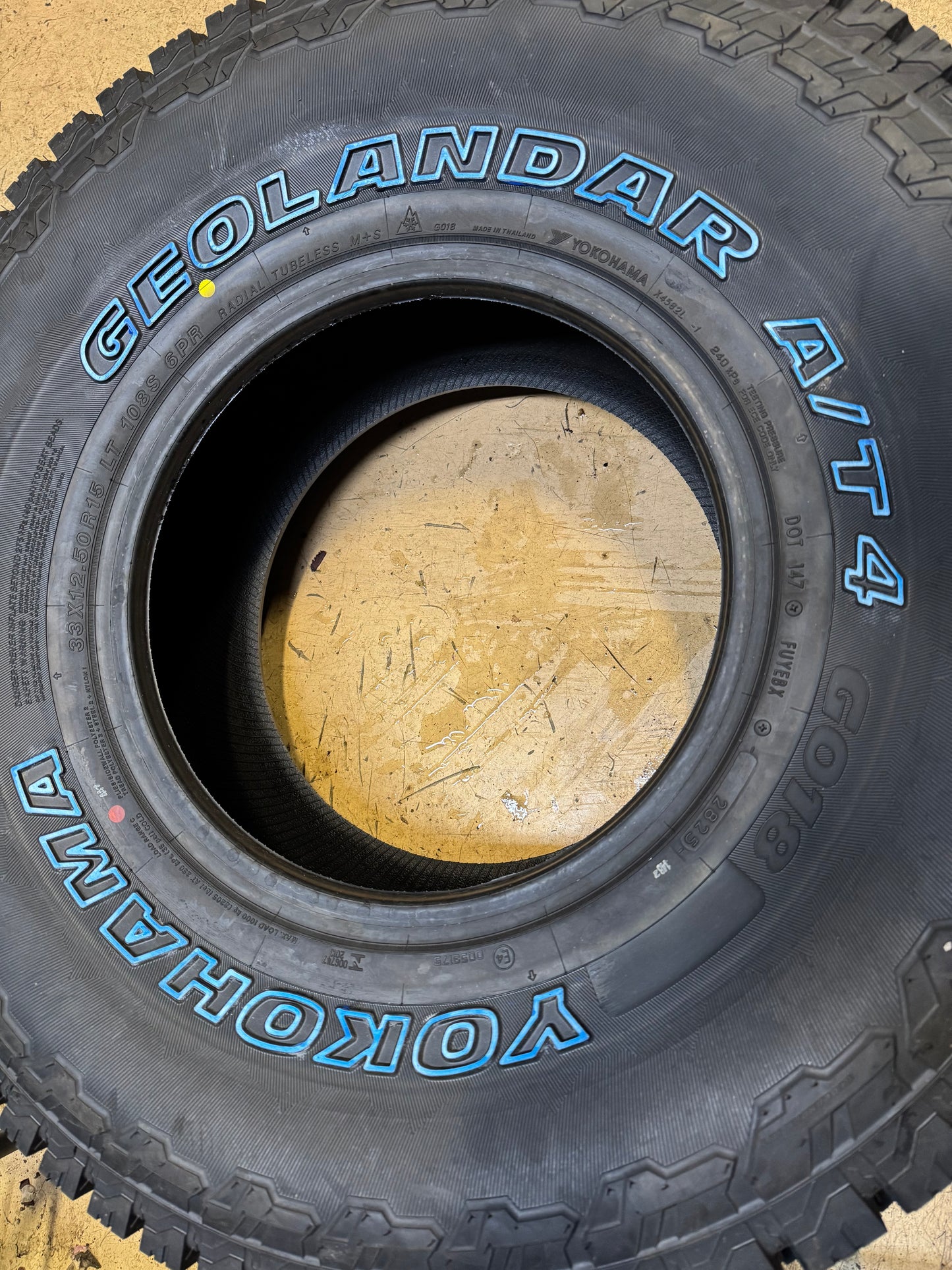 YOKOHAMA GEOLANDAR A/T4 G018 OWL LT 33 12.5 15 108S 6PLY ALL TERRAIN TIRE 110101805