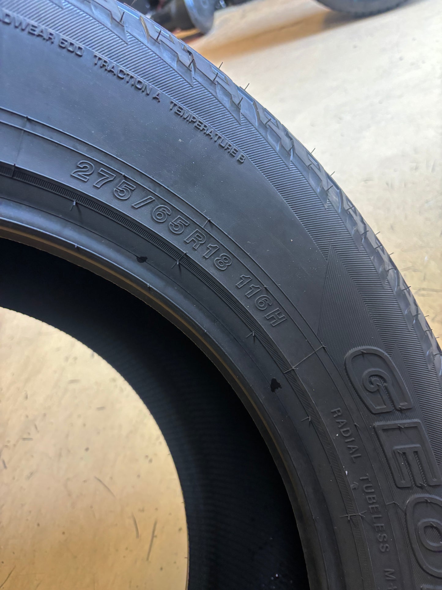 YOKOHAMA GEOLANDAR A/T G015 BSW P 275 65 18 116H ALL TERRAIN TIRE 110101533