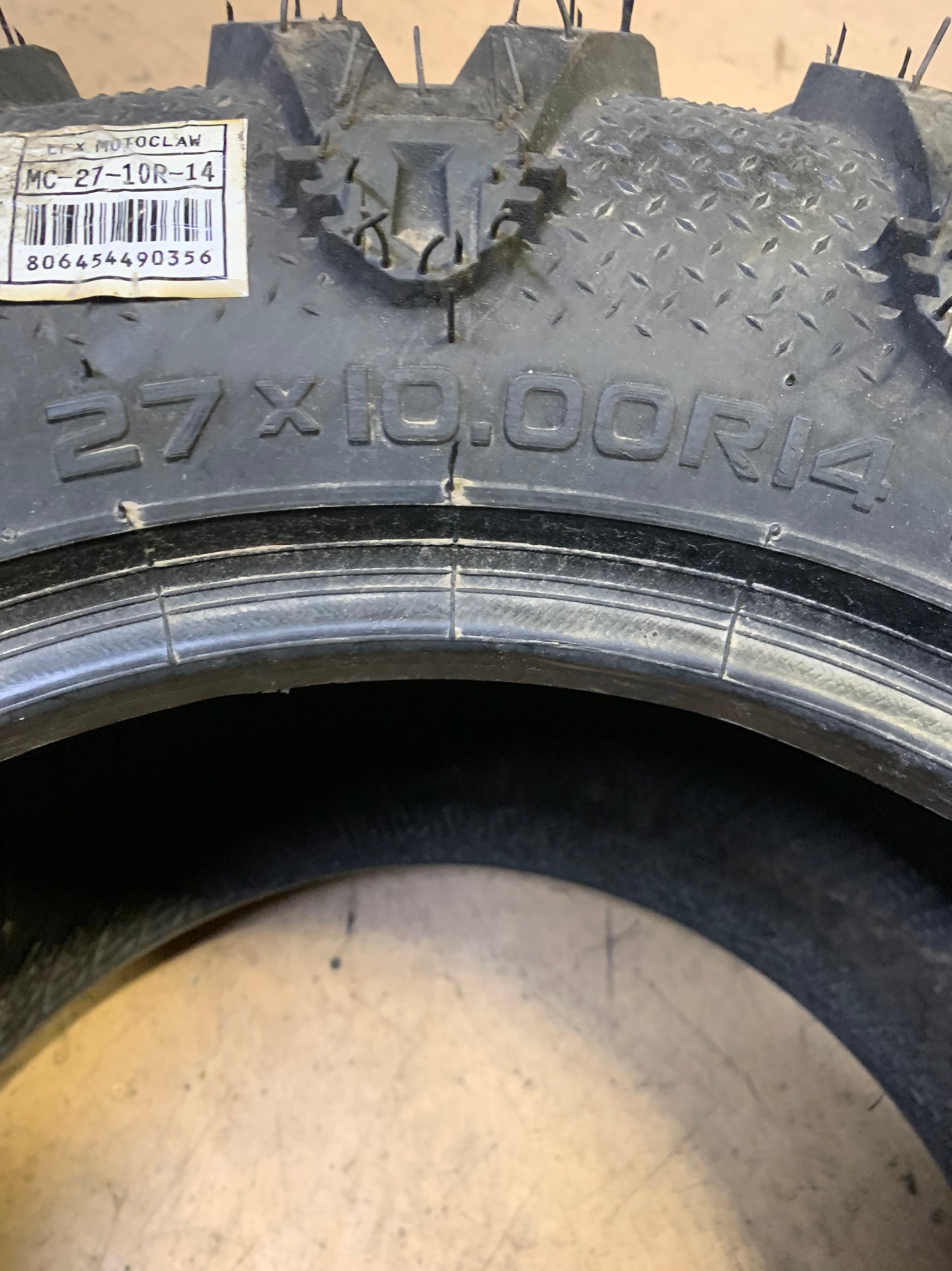 NOS EFX MOTOCLAW BSW AT 27 9 14 8PLY ATV/UTV TIRE 27914
