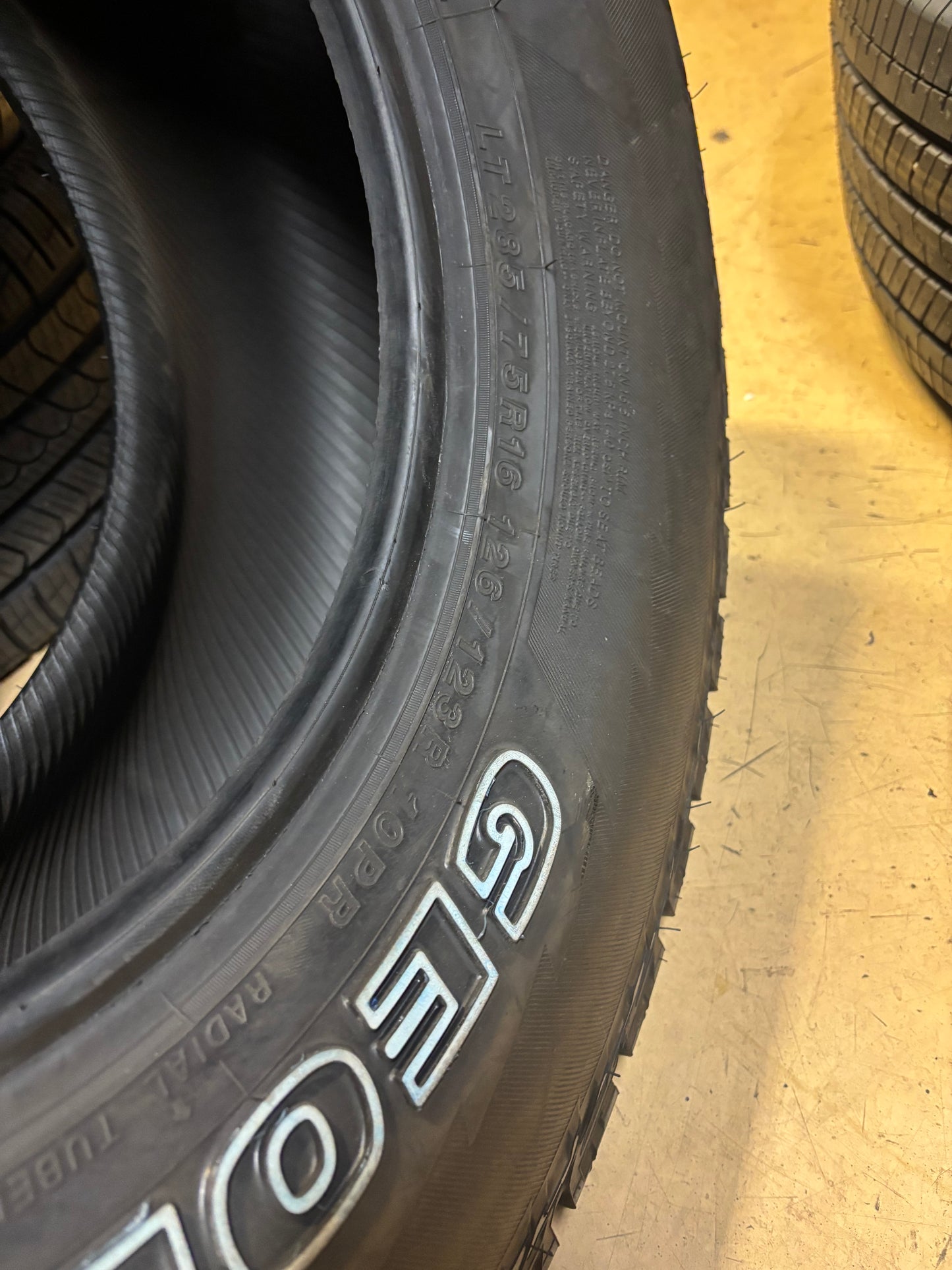 YOKOHAMA GEOLANDAR AT GO15 RWL BSW LT 285 75 16 126/123R LRE 10 PLY ALL TERRAIN TIRE 110101635