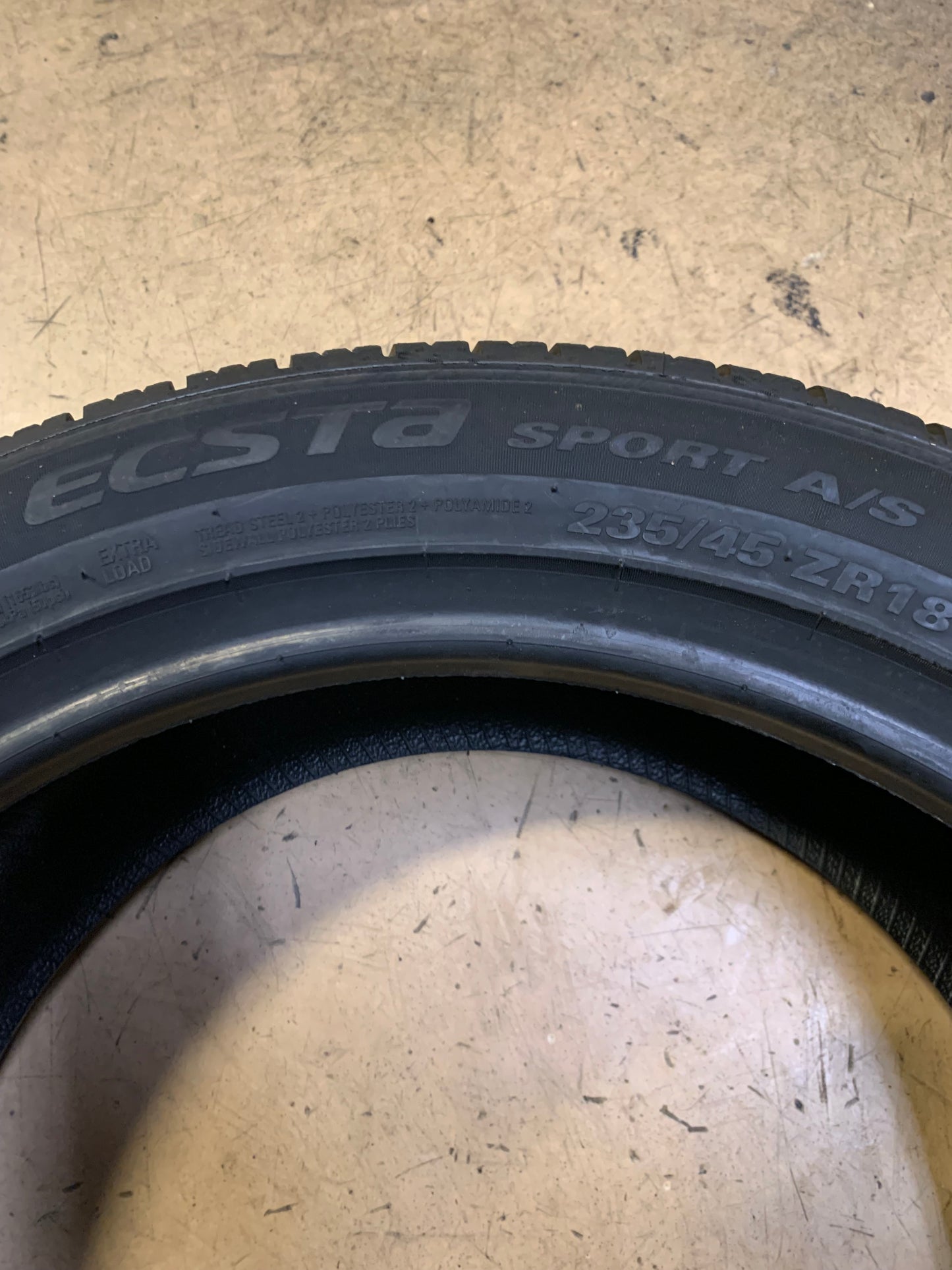 KUMHO ECSTA SPORT A/S PA71 BSW P 235 45 18 98Y XL ALL SEASON TIRE 2372533