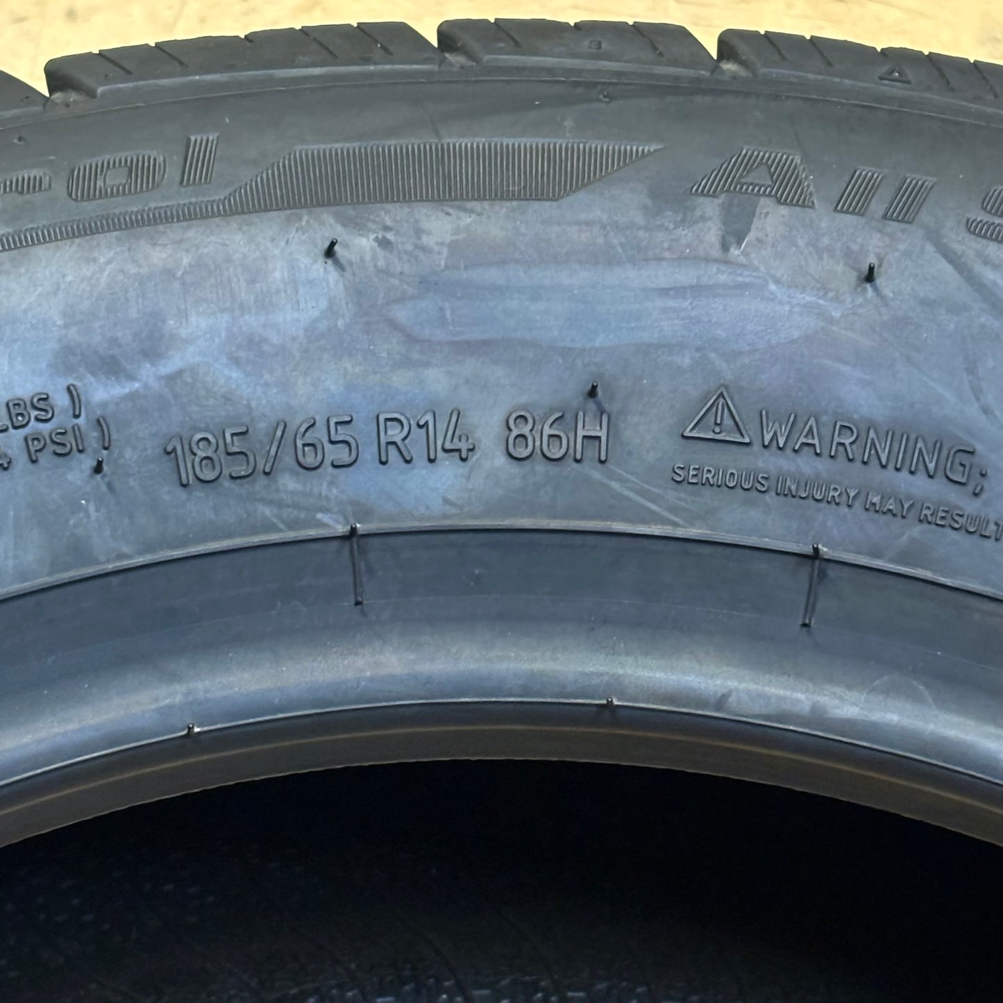 BFGOODRICH ADVANTAGE CONTROL P 185 65 14 86H SL ALL SEASON TIRE 06015