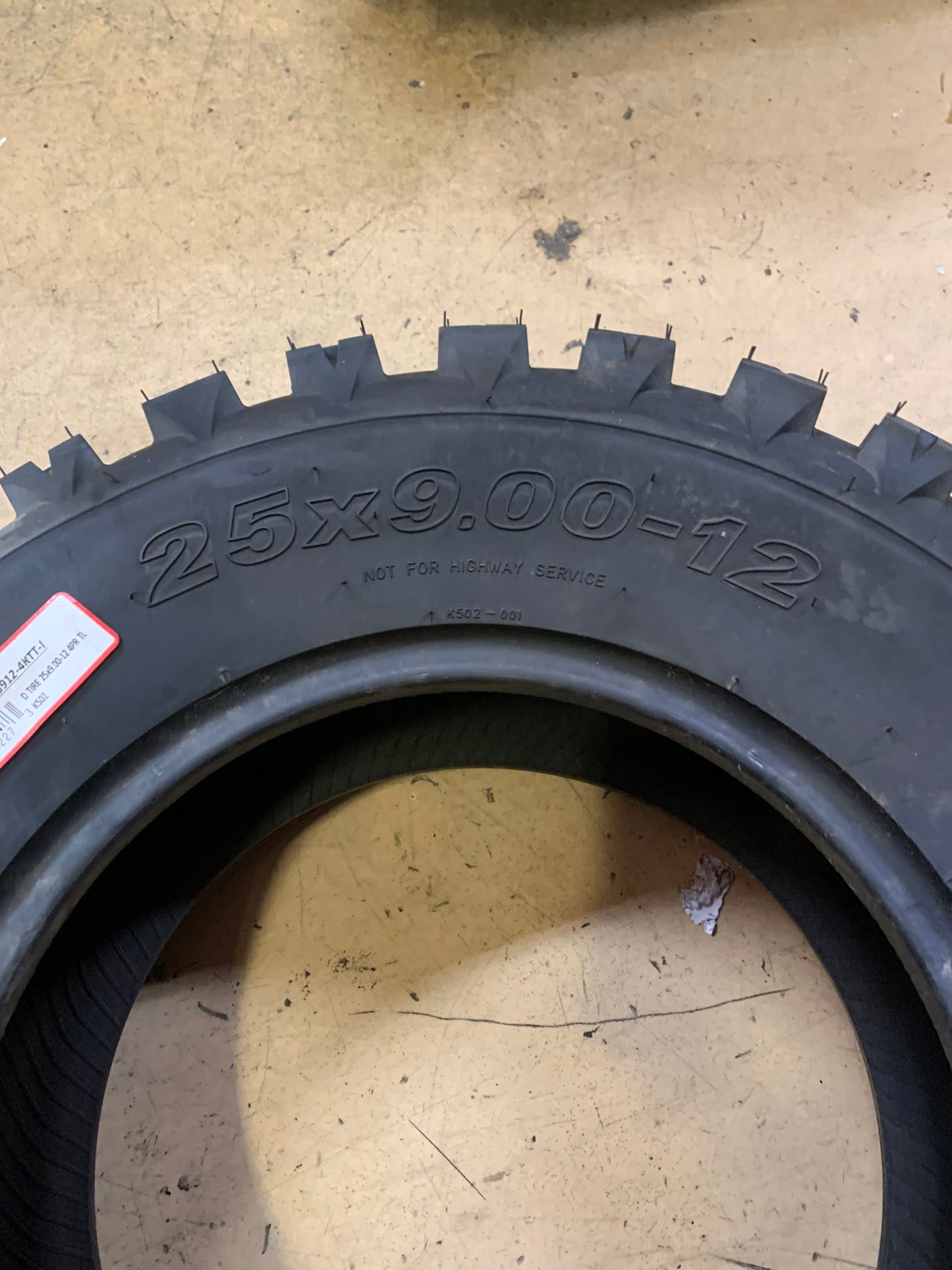 KENDA K502 TERRA TRAC BSW AT 25 9 12 4PLY ATV/UTV TIRE 105021291B1