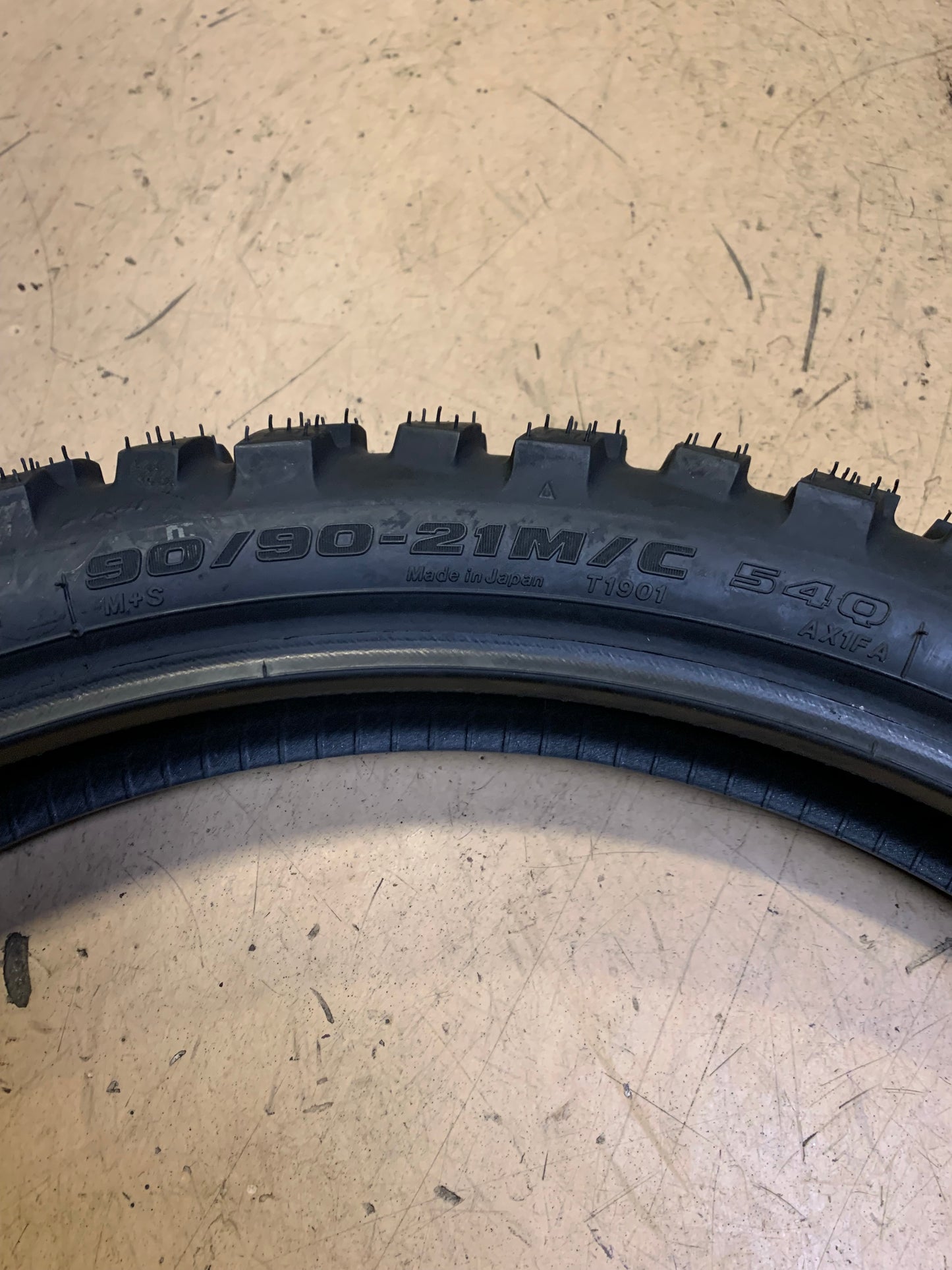 BRIDGESTONE BATTLAX ADVENTURECROSS AX41 BSW 90 90 21 54Q FRONT MOTORCYCLE TIRE 11457