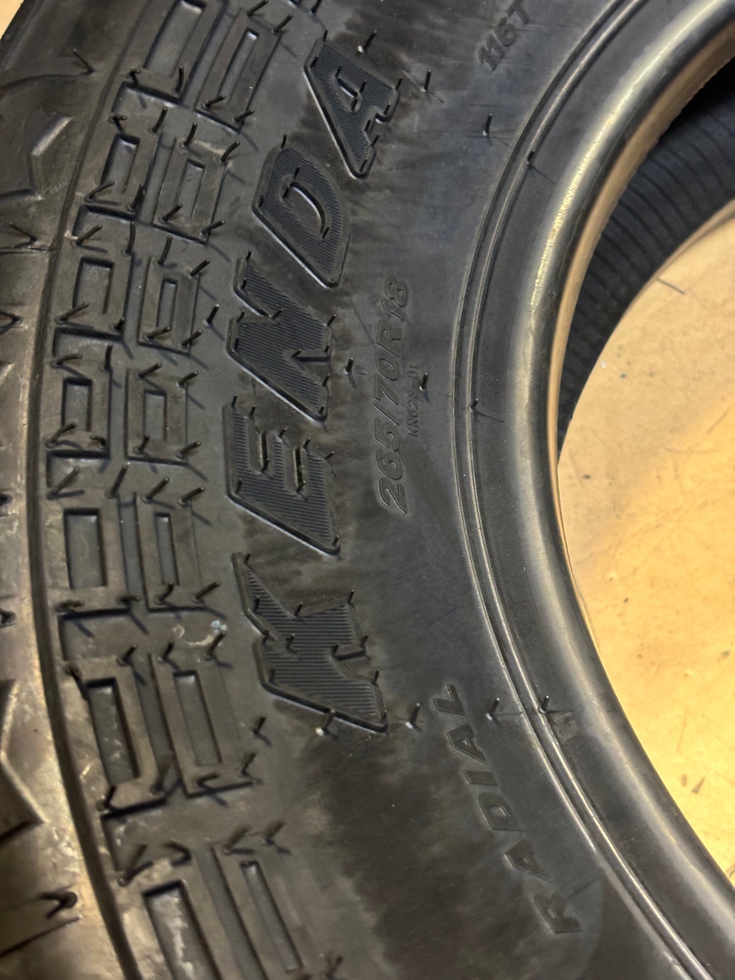 KENDA KLEVER A/T2 BSW P 265 70 18 116T SL ALL TERRAIN TIRES 628036