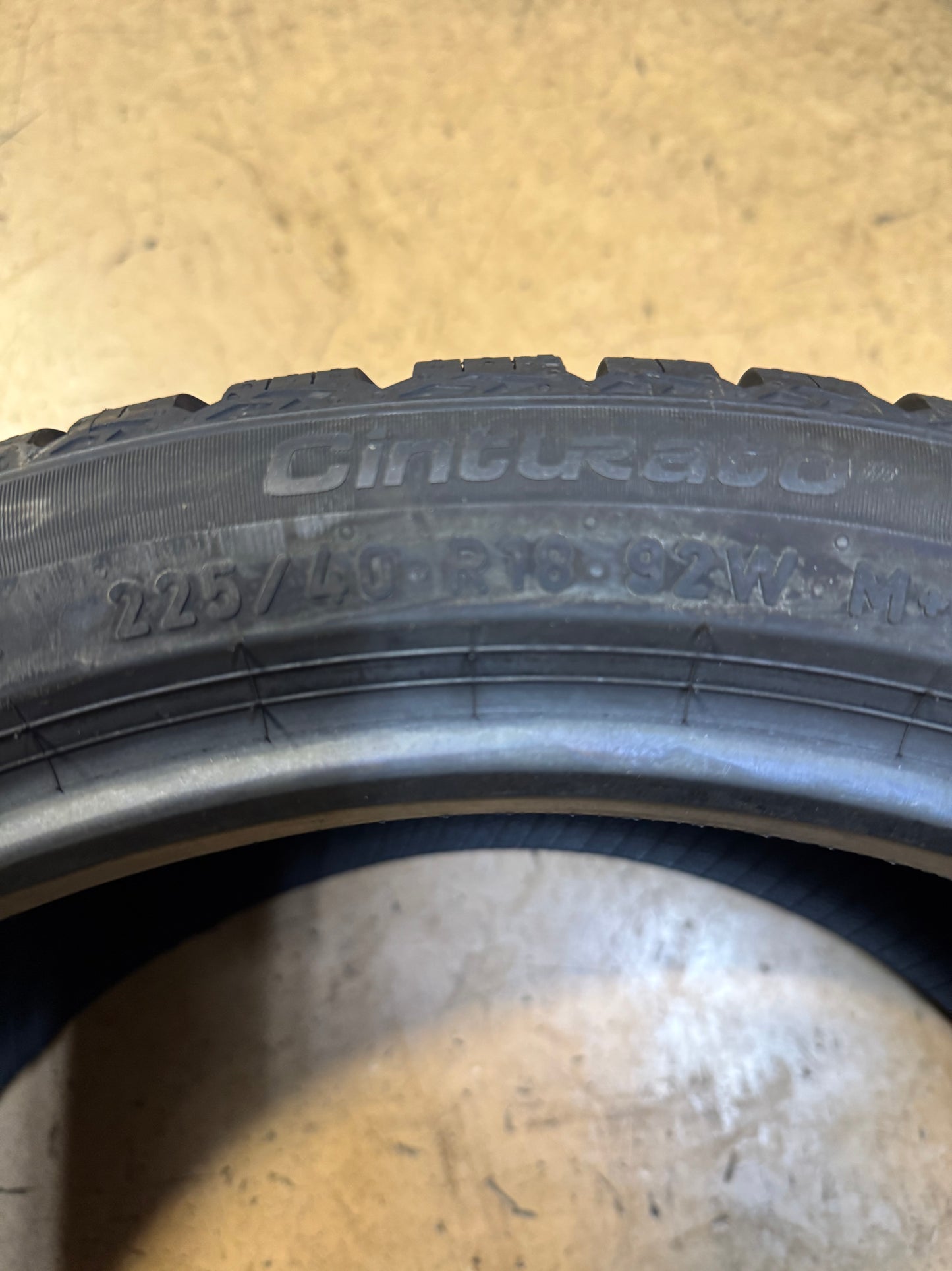 PIRELLI CINTURATO WEATHER ACTIVE BSW P 225 40 18 92W XL ALL WEATHER TIRE 4163400