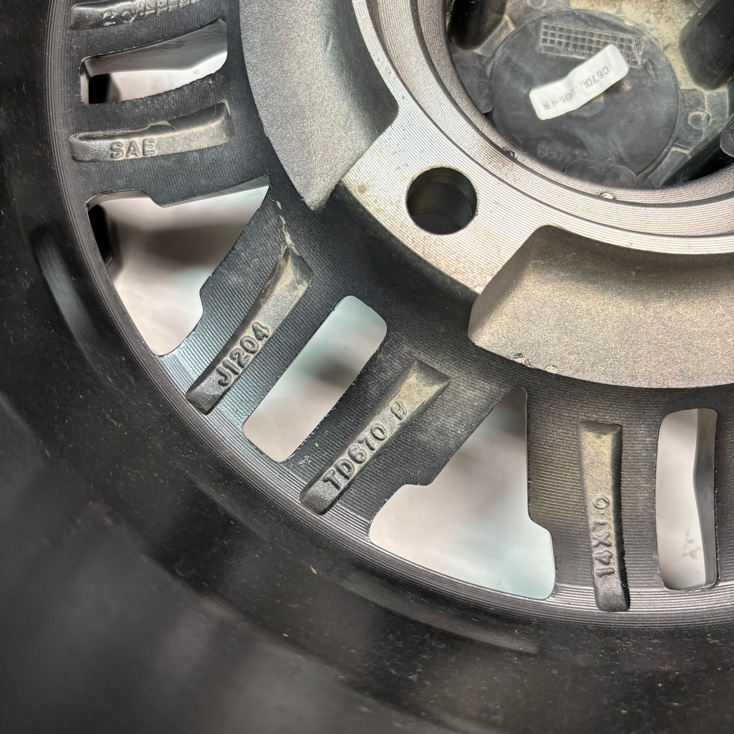 TUSK TETON BEADLOCK ATV/UTV GUN METAL/BLACK WHEELS 14X7 4/156 ET+5