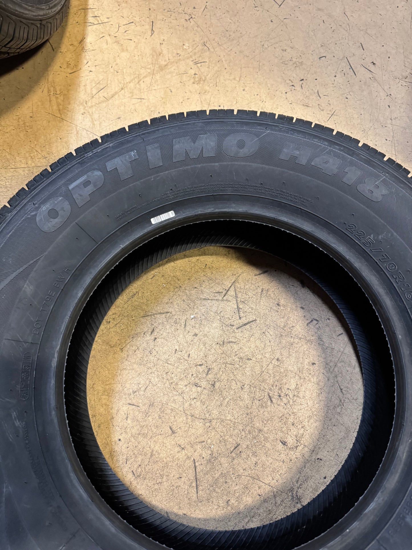 2 NOS HANKOOK OPTIMO H418 BSW P 225 75 16 102T ALL SEASON TIRE 1005834