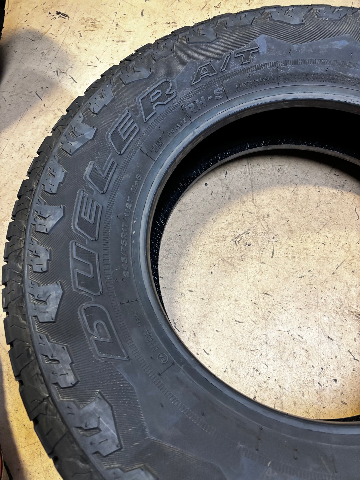 BRIDGESTONE DUELER A/T RH-S BSW P 245 75 17 112T SL ALL TERRAIN TIRE 003349