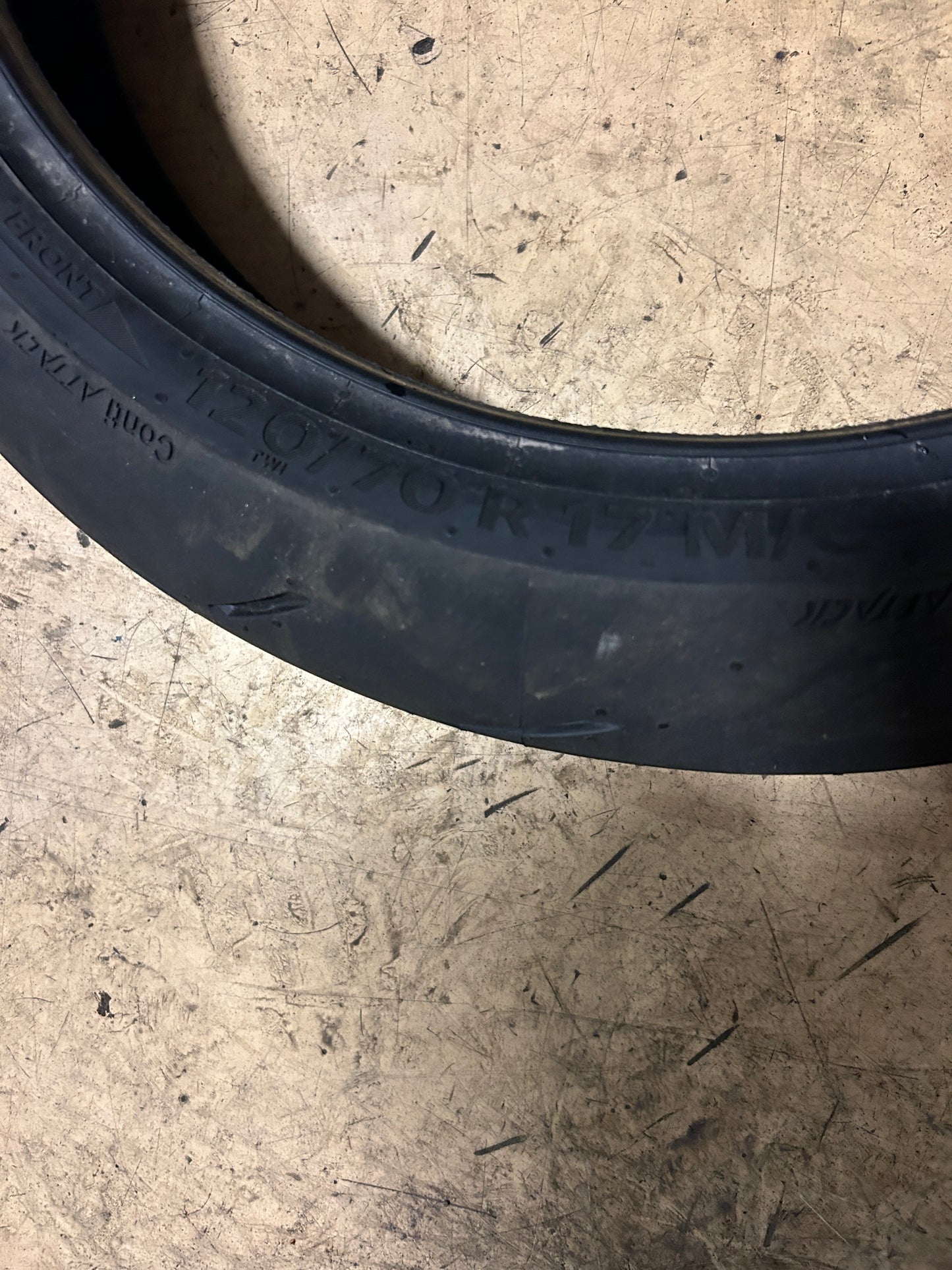 CONTINENTAL CONTI ATTACK SM 2 120 70 17 58H FRONT MOTORCYCLE TIRE 0244774000