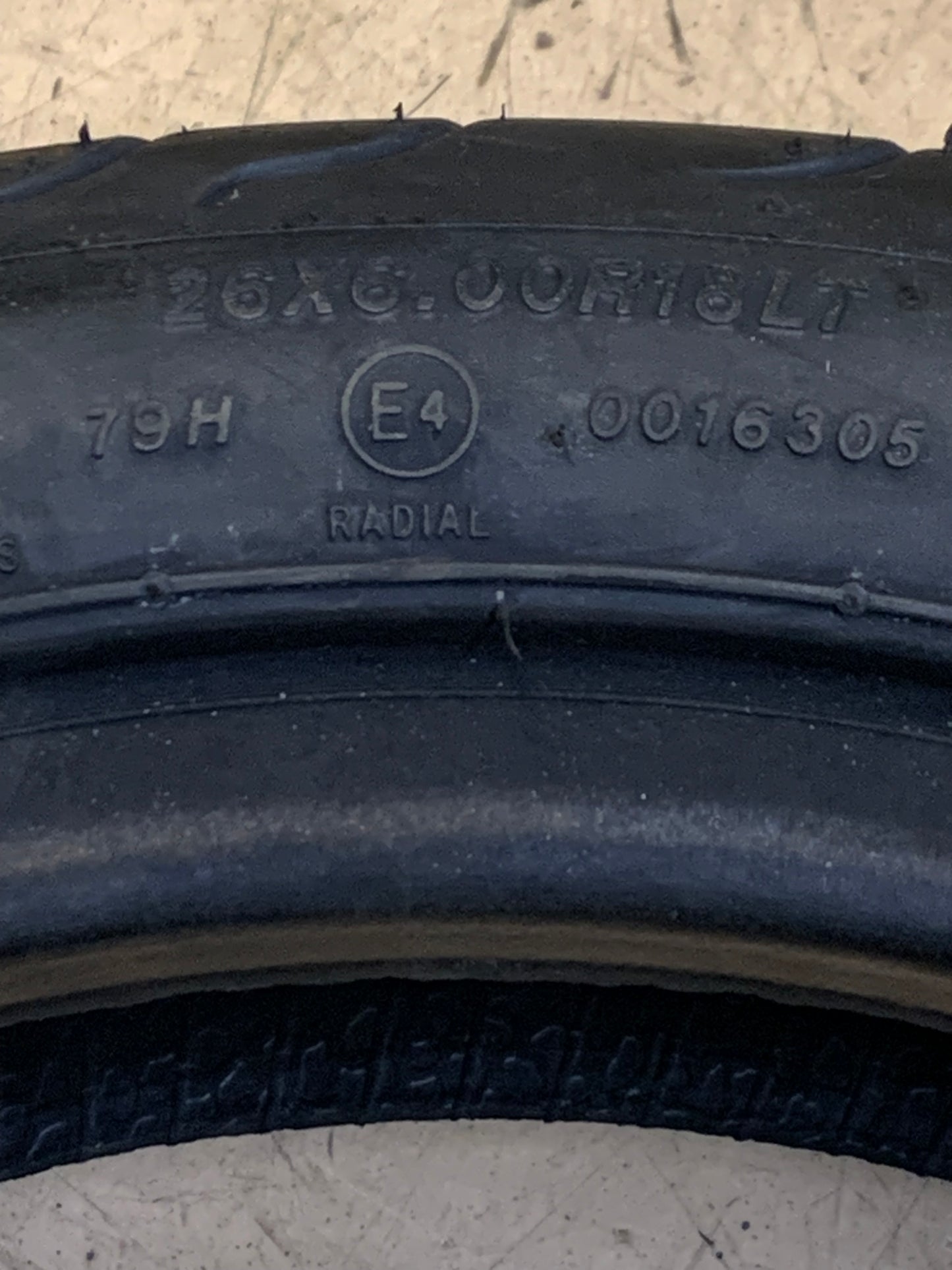 MICKEY THOMPSON SPORTSMAN S/R BSW LT 26 6 18 79H 6 PLY SUMMER TIRE 255644