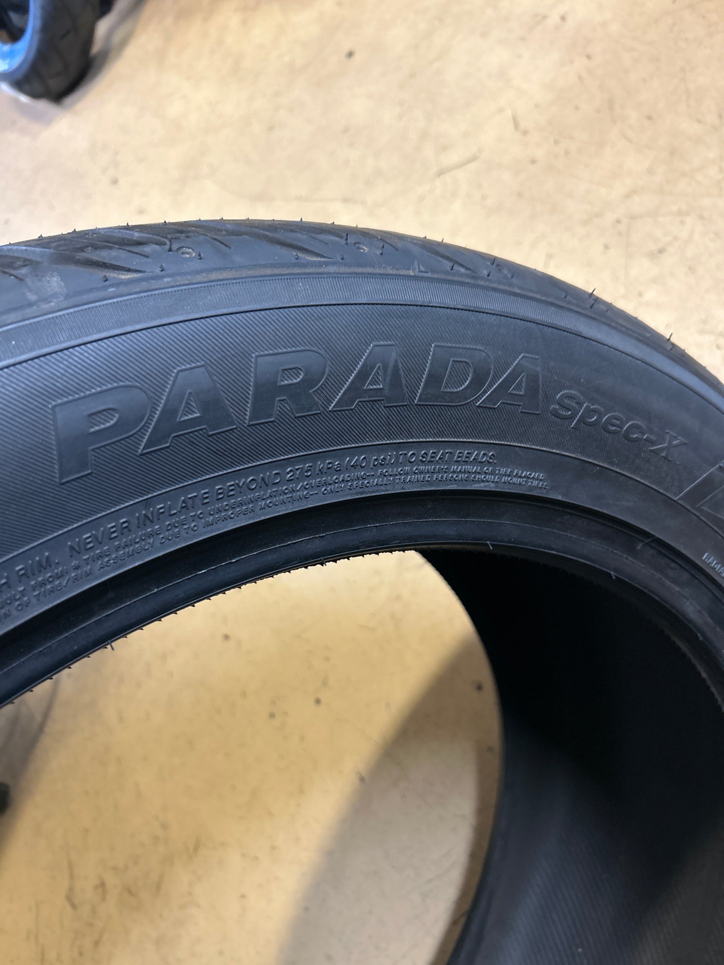 YOKOHAMA PARADA SPEC-X BSW P325 45 24 116V ALL SEASON TIRE 110100243