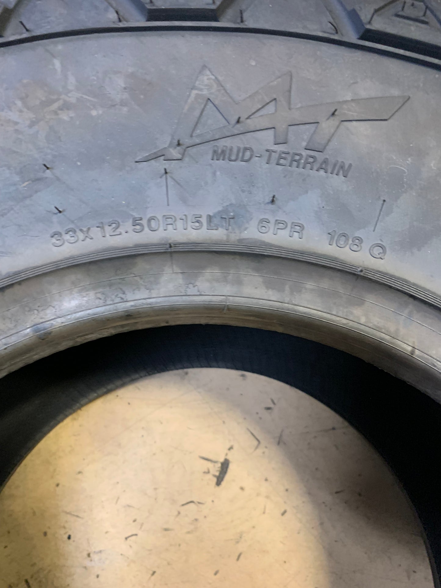 MAXTREK MUD TRAC BSW LT 33 12.5 15 108Q 6PLY MUD TERRAIN TIRE MT33125015Q