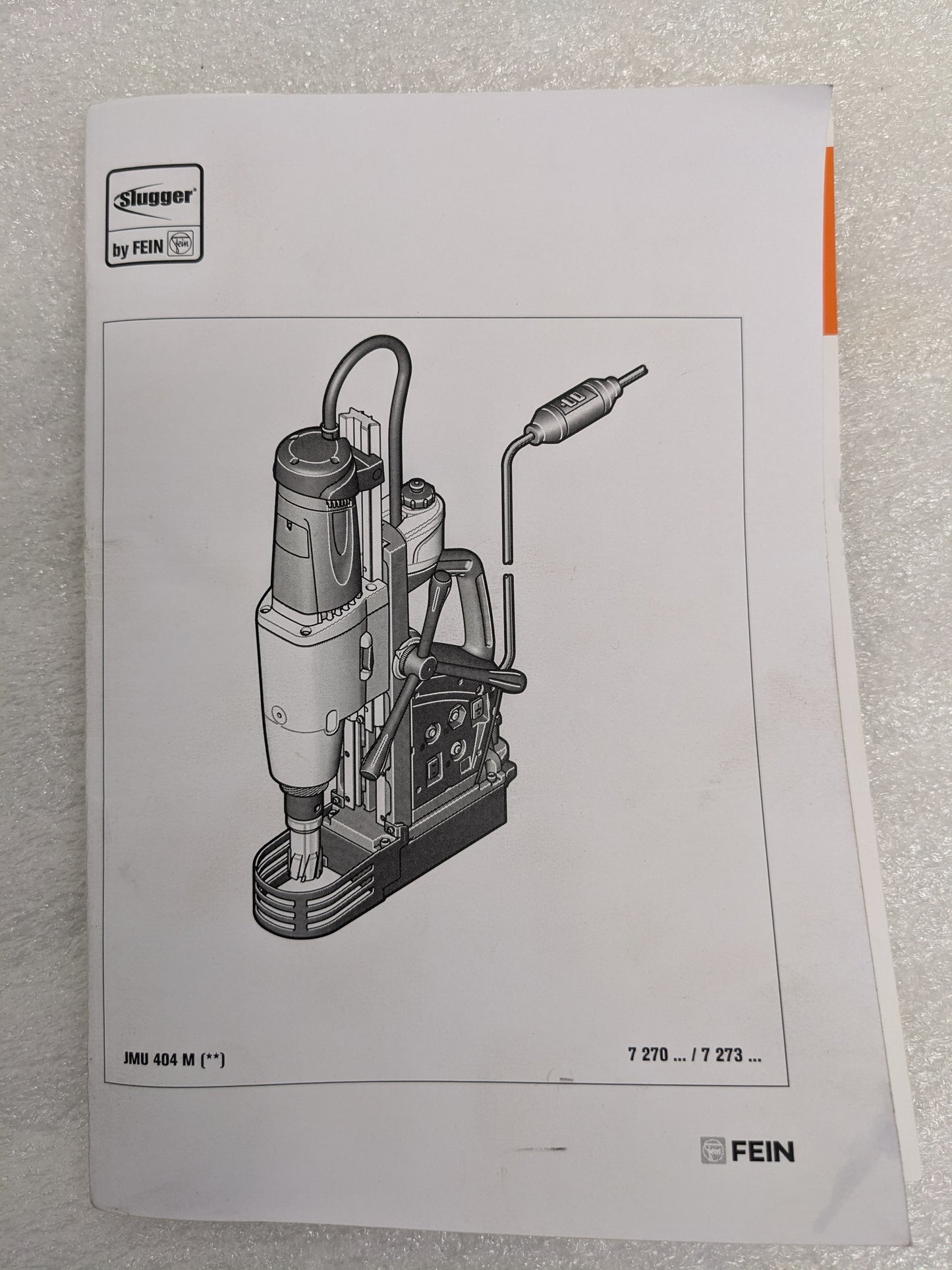 FEIN DRILL JMU 404 M 72706061090 MAGNETIC BASE DRILL