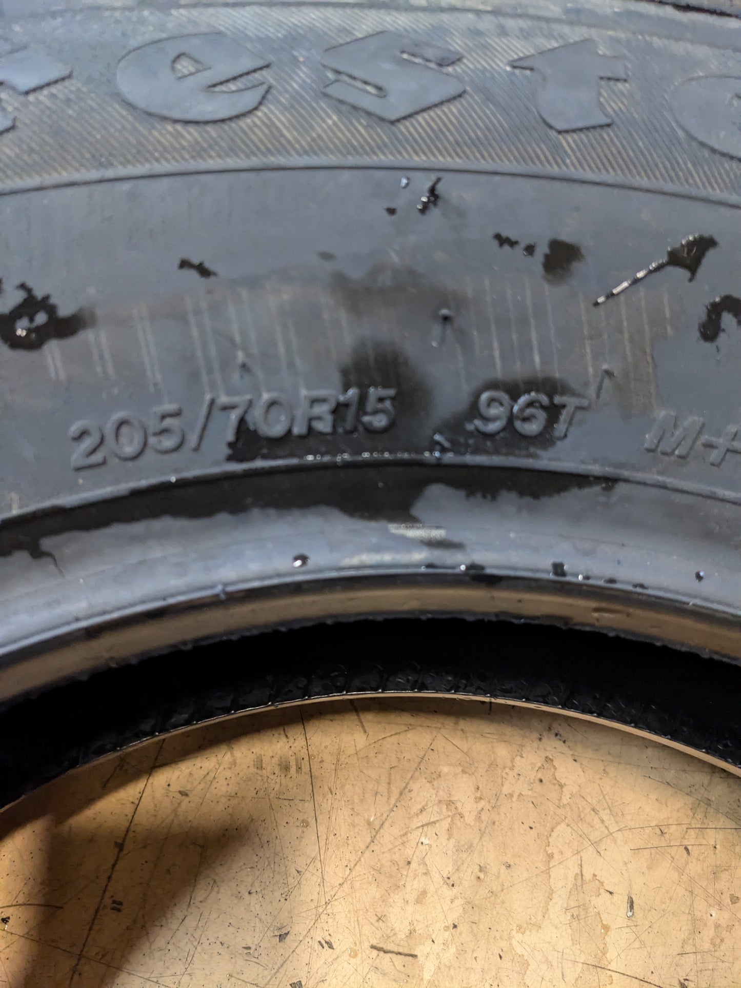 2 FIRESTONE ALL SEASON P 205 70 15 96T SL TIRE 004044