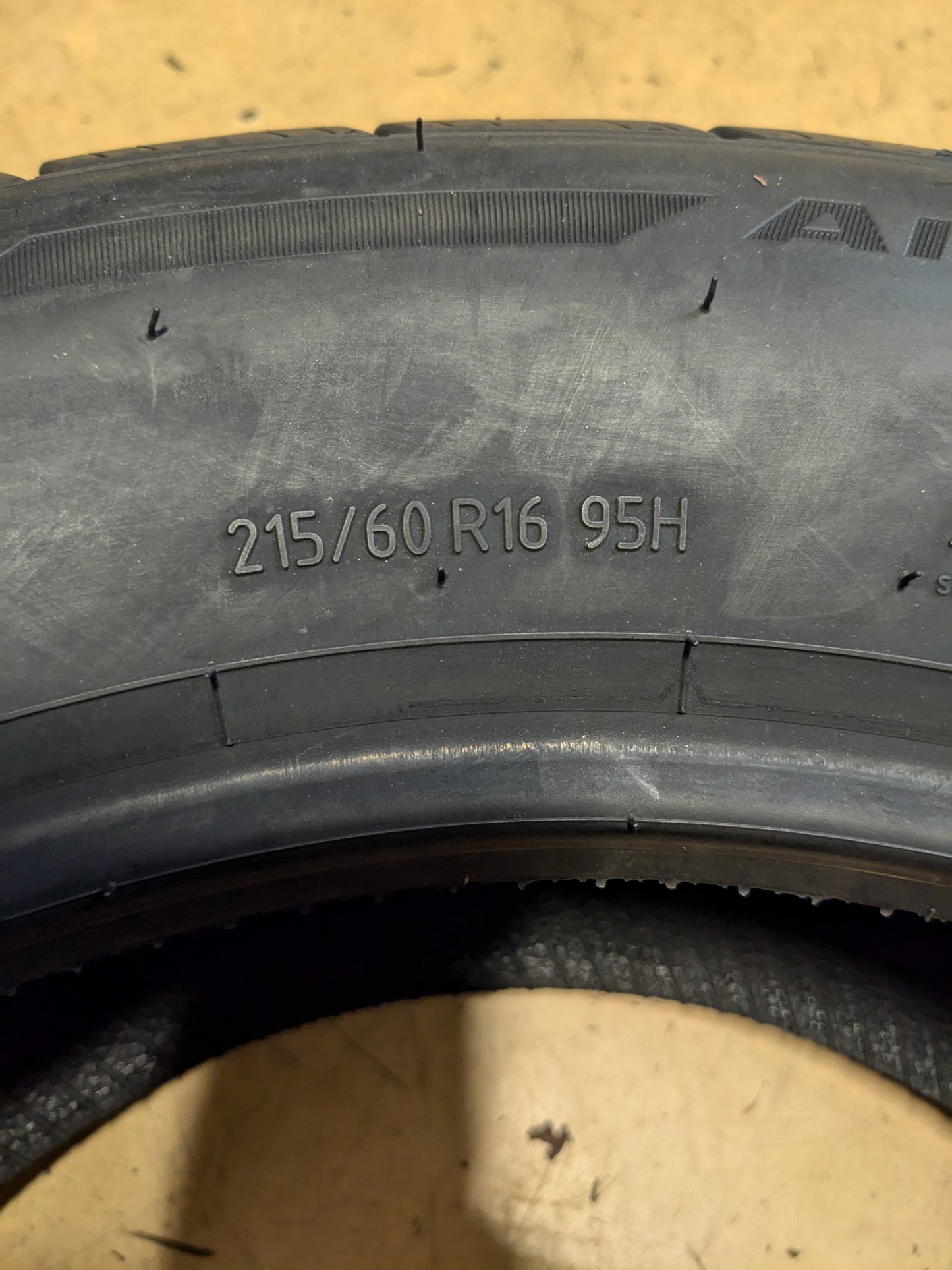 BFGOODRICH ADVANTAGE CONTROL A/S P 215 60 16 95H SL ALL SEASON TIRE 17593