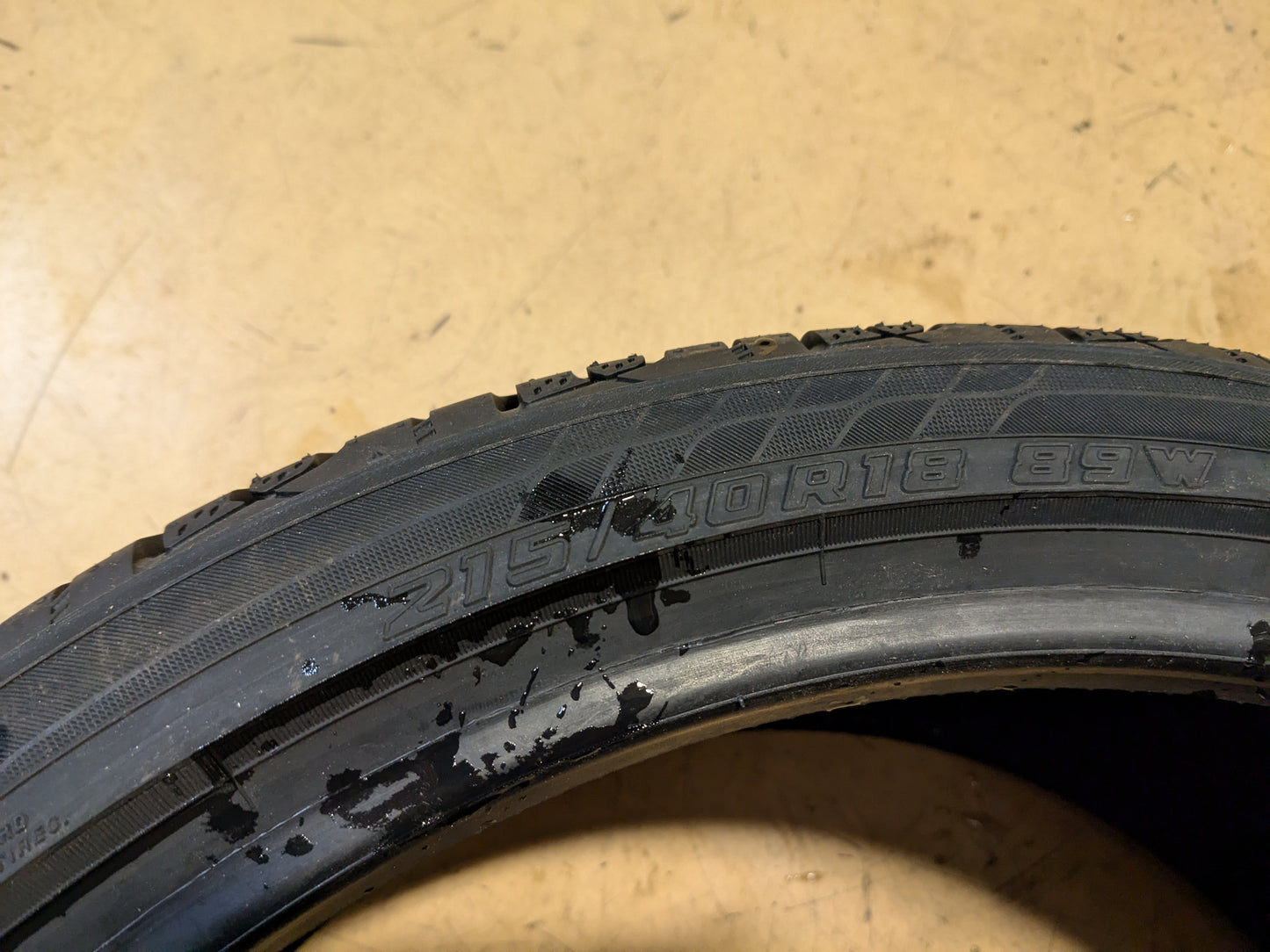 2 NEW YOKOHAMA ADVAN SPORT AS PLUS 215 40 18 89W XL TIRES 110140627